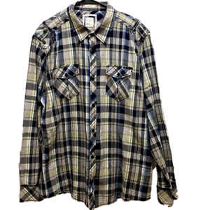 BKE athletic fit button up collared shirt men’s size XL long sleeve shirt Buckle